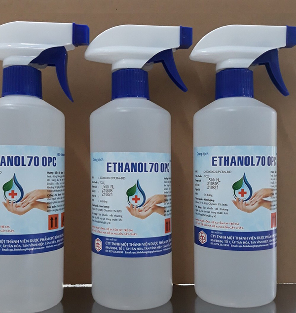 Cồn ethanol được sử dụng rộng rãi trong y tế có tác dụng chống vi khuẩn, vi sinh vật