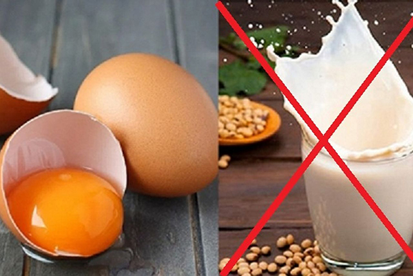 Không uống sữa đậu nành với trứng vì có thể làm giảm giá trị dinh dưỡng