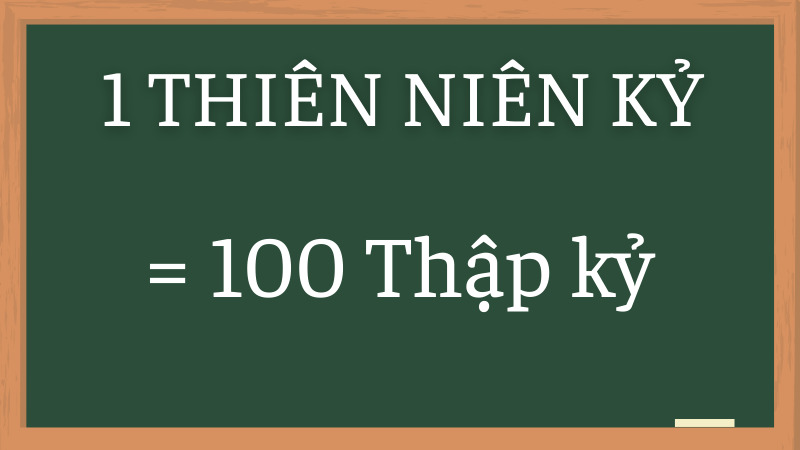 Một thiên niên kỷ có bao nhiêu thập kỷ
