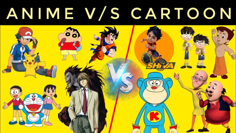 Sự khác biệt giữa Anime và Cartoon