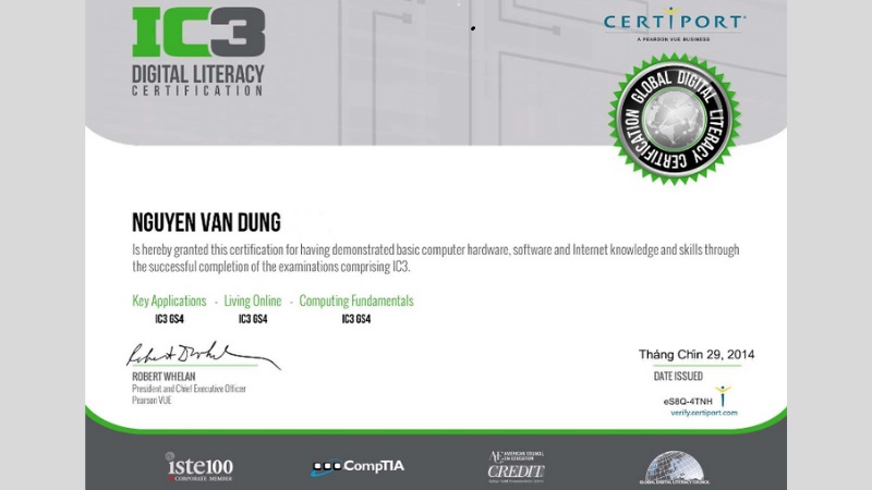 Chứng chỉ IC3