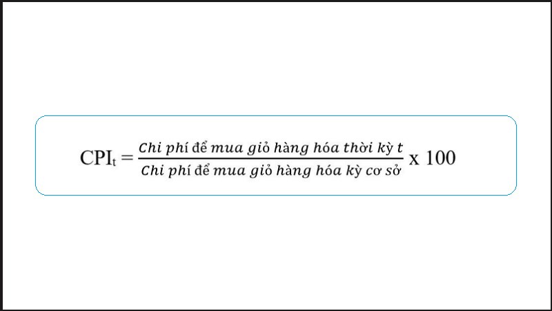 Tính CPI theo công thức