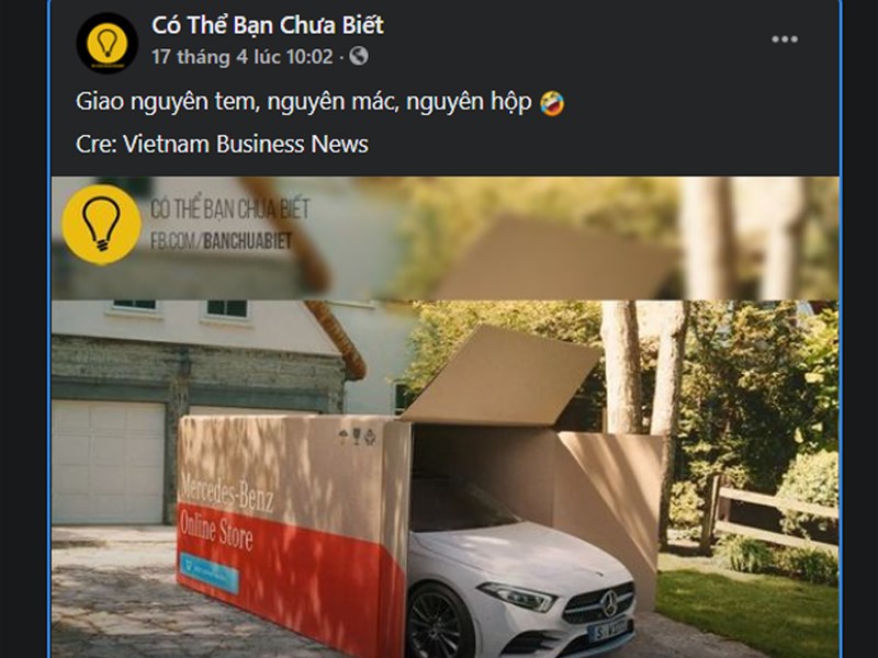Một ví dụ về Cre trên Facebook
