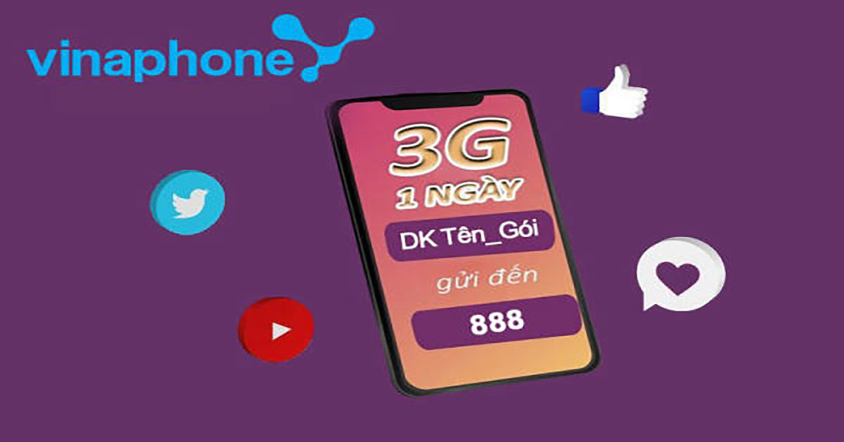 Đăng ký các gói cước 3g VinaPhone 1 ngày giá rẻ, nhiều ưu đãi