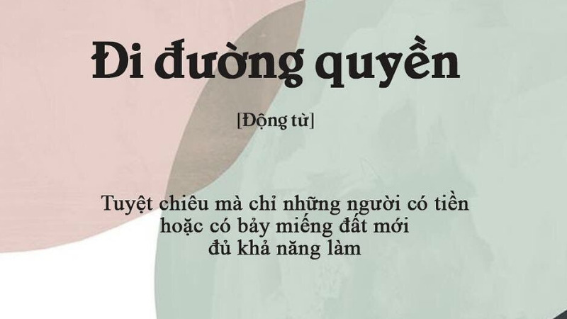 Động từ: Đi đường quyền