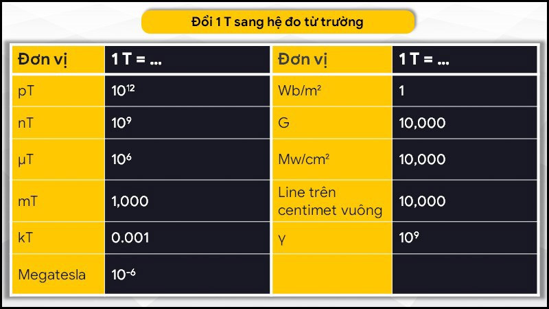 Đơn vị cảm ứng từ Tesla là gì?