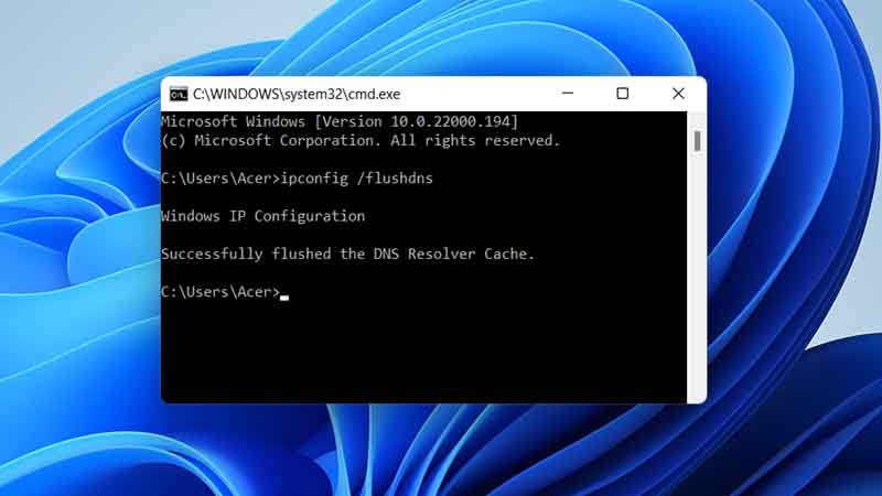 Xóa bộ nhớ đệm DNS