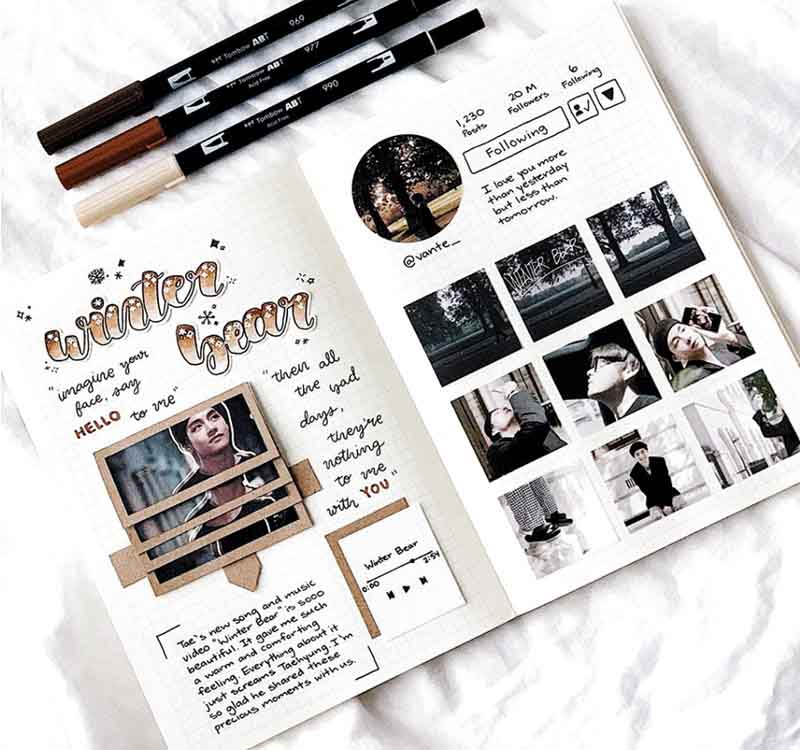 Lưu bút kiểu scrapbook