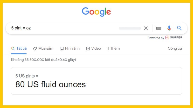 Dùng google