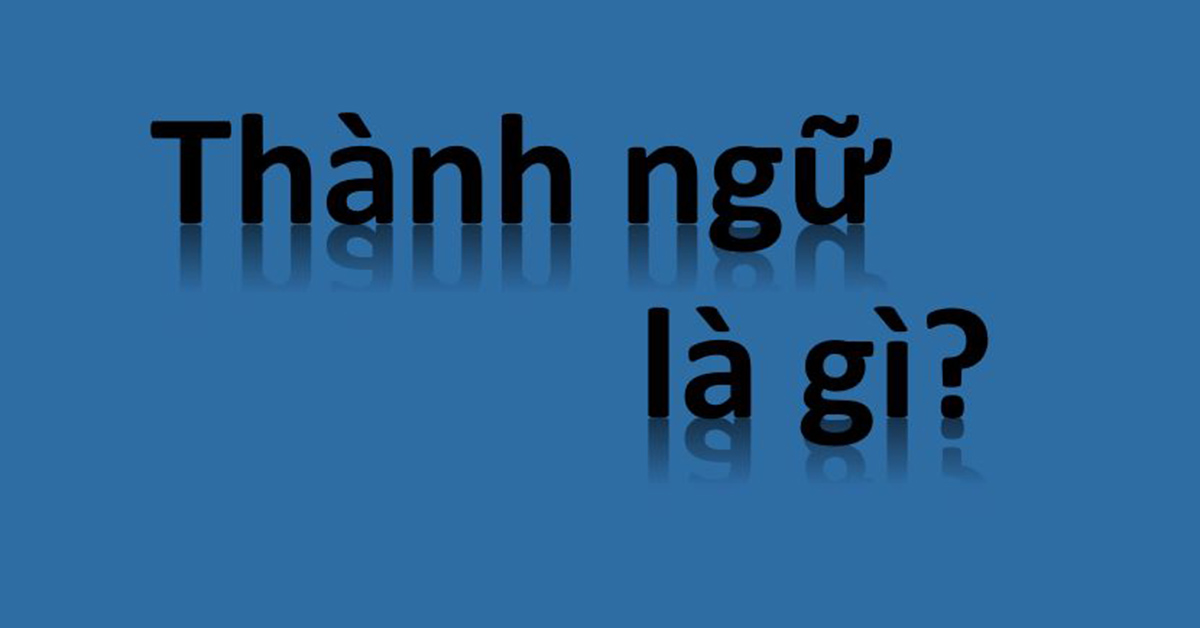thành ngữ là gì