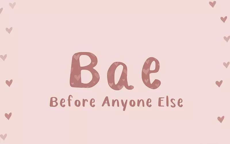 Từ bae trên mạng xã hội là một cách xưng hô thân mật giữa những người quan trọng