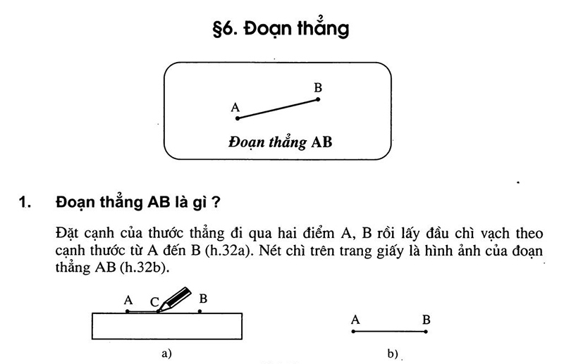 Định nghĩa đoạn thẳng là gì?