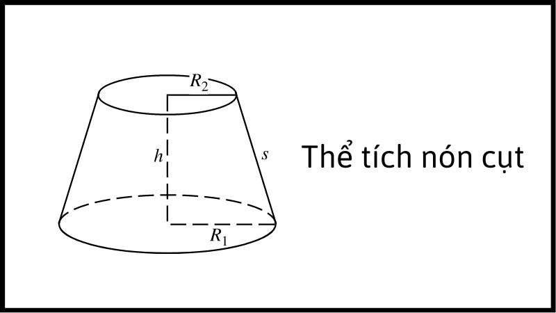 Cách tính thể tích hình nón cụt