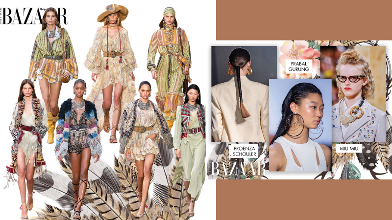 Bộ sưu tập hè 2021 style Tribal Bohemian - Nguồn: Bazaar
