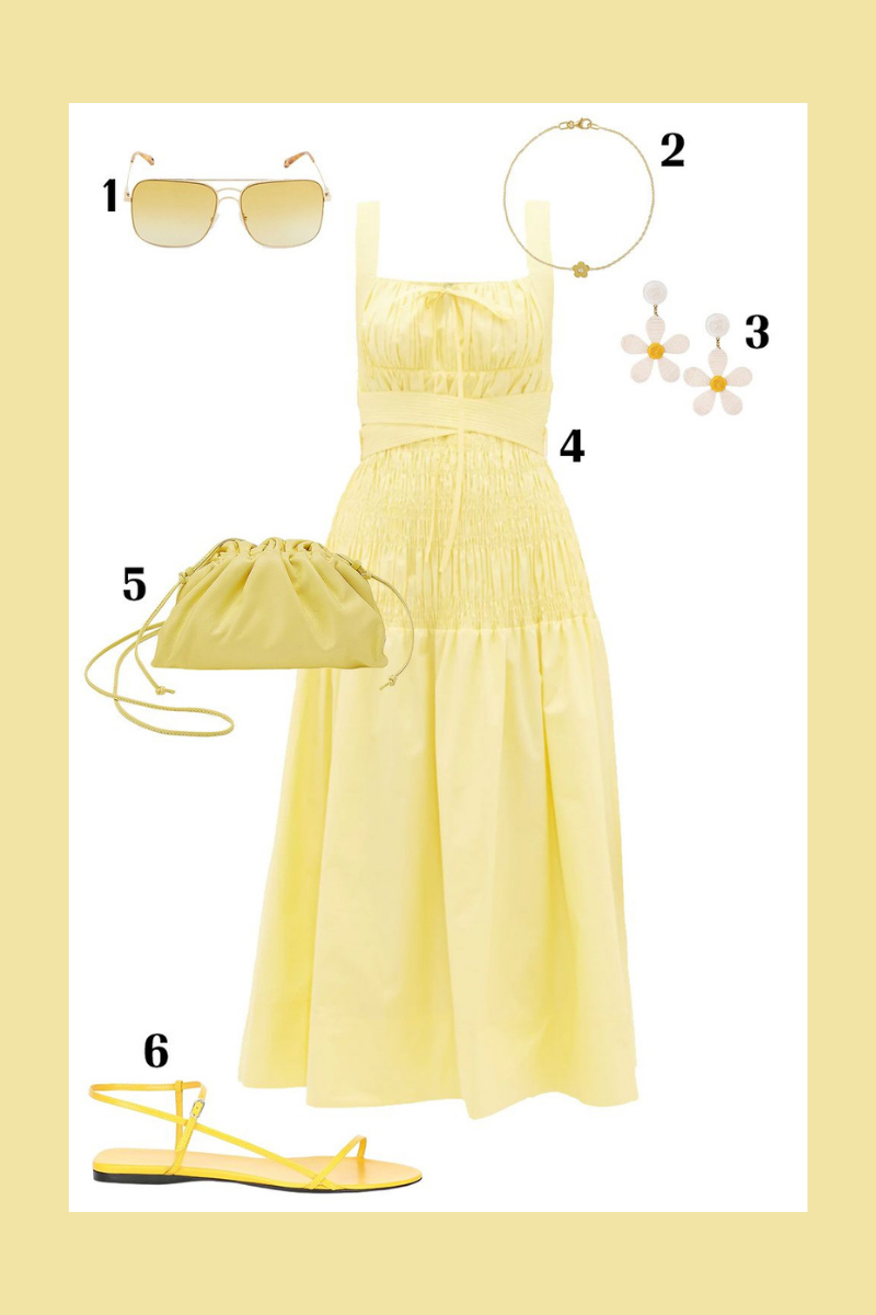 Outfit tông màu vàng