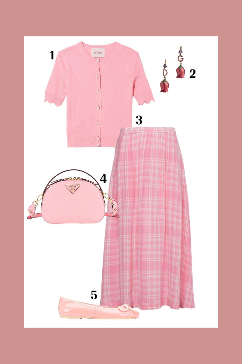 Outfit tông màu hồng nhẹ nhàng