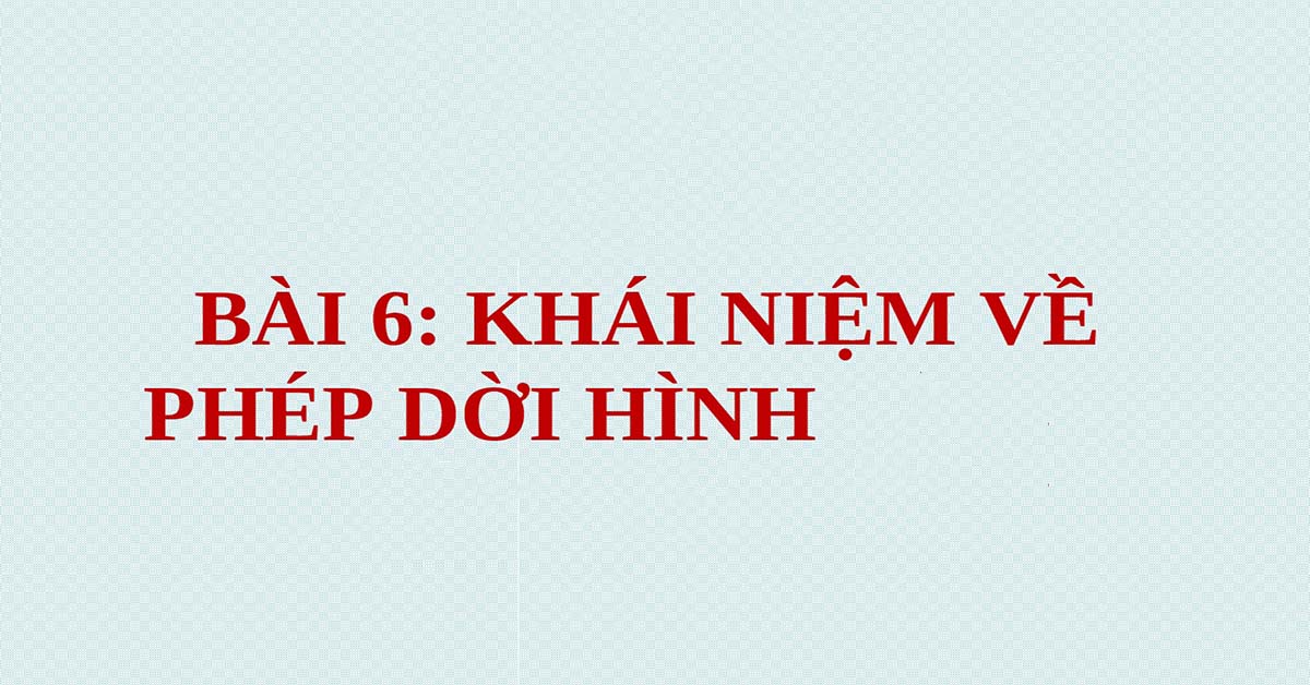 Phép dời hình