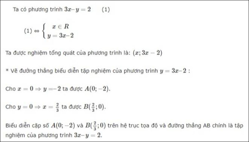 Cách giải phương trình bậc nhất hai ẩn
