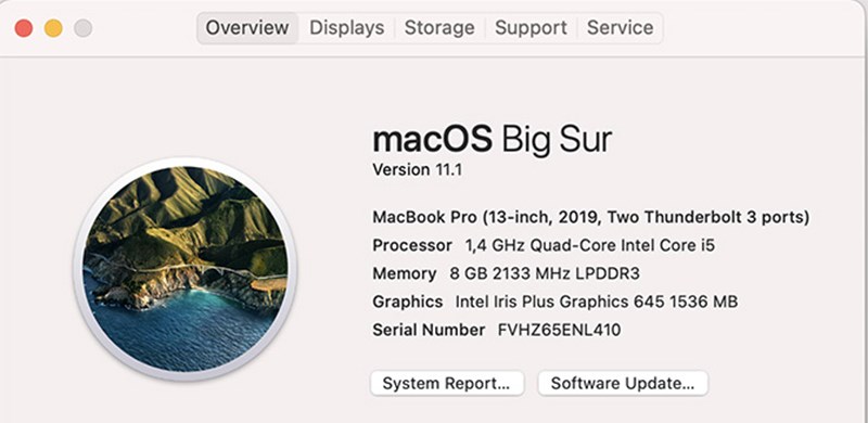 Xem Serial Number trên MacOS