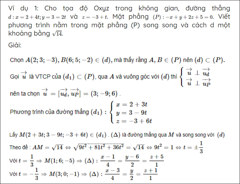 Viết phương trình đường thẳng liên quan đến khoảng cách