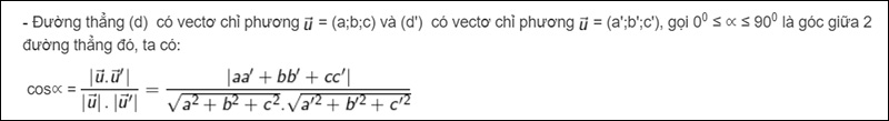 Tìm hiểu về góc giữa hai đường thẳng