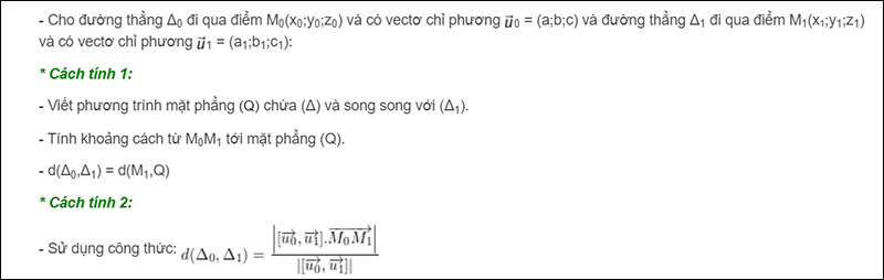 Tìm hiểu khoảng cách giữa hai đường thẳng chéo nhau