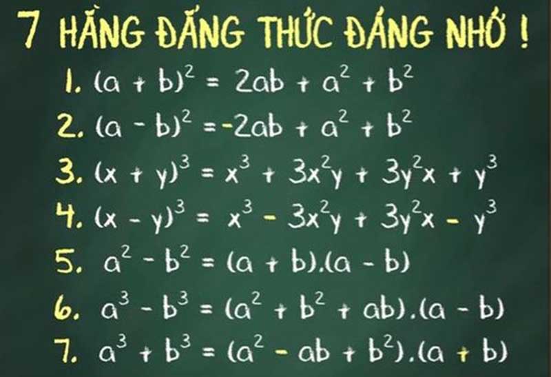 Tìm hiểu 7 hằng đẳng thức đáng nhớ cơ bản