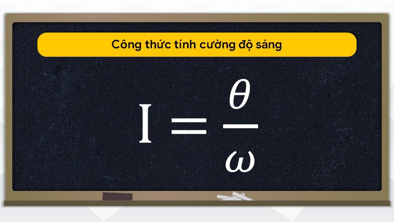 Công thức tính cường độ sáng