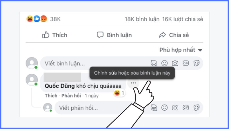 Nhấn vào dấu 3 chấm