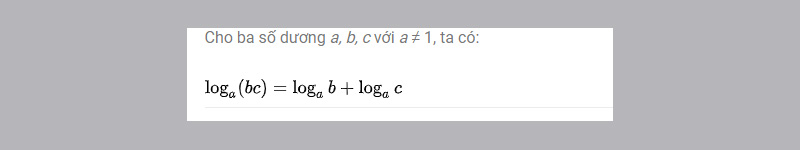 Logarit của một tích