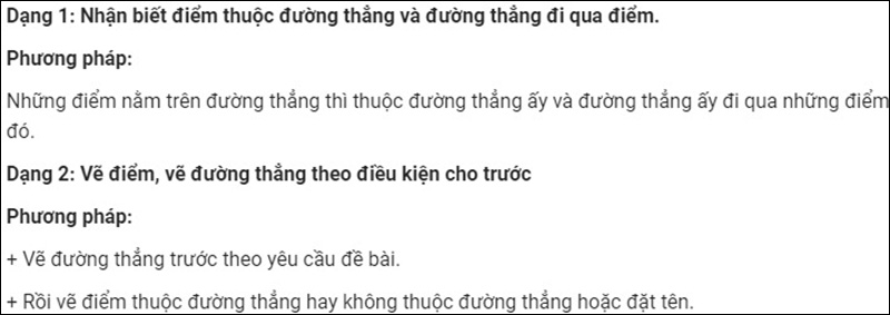 Một số dạng toán về điểm và đường thẳng