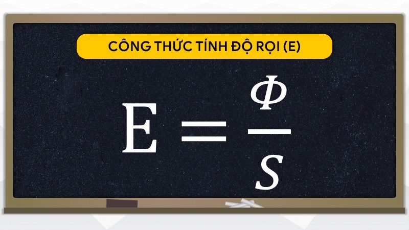 Công thức tính độ rọi (E)