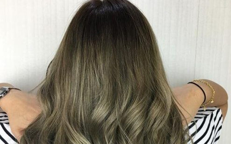 Màu tóc nâu rêu Ombre