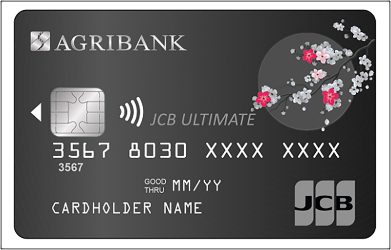 Thẻ JCB Ultimate của ngân hàng Nông nghiệp và Phát triển Nông thôn Việt Nam (Agribank)