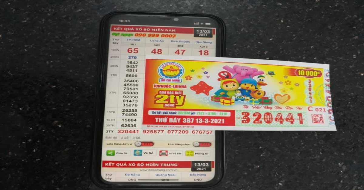 tờ vé số miền bắc