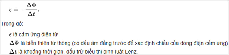 Công thức định luật Lenz