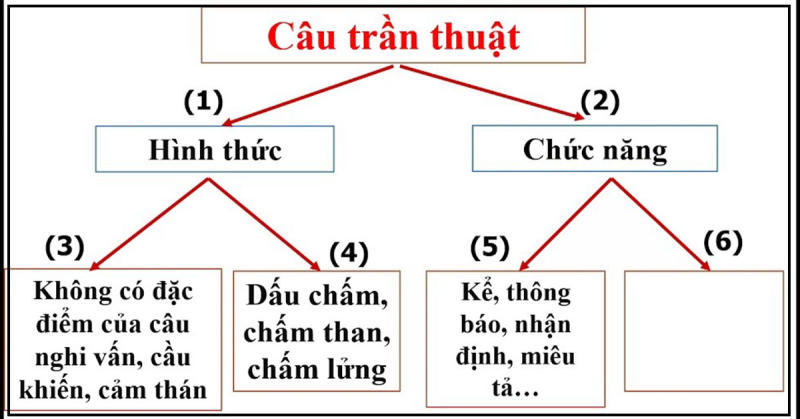 Đặc điểm hình thức của câu trần thuật