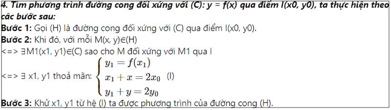 Các dạng toán về tâm đối xứng của đồ thị hàm số