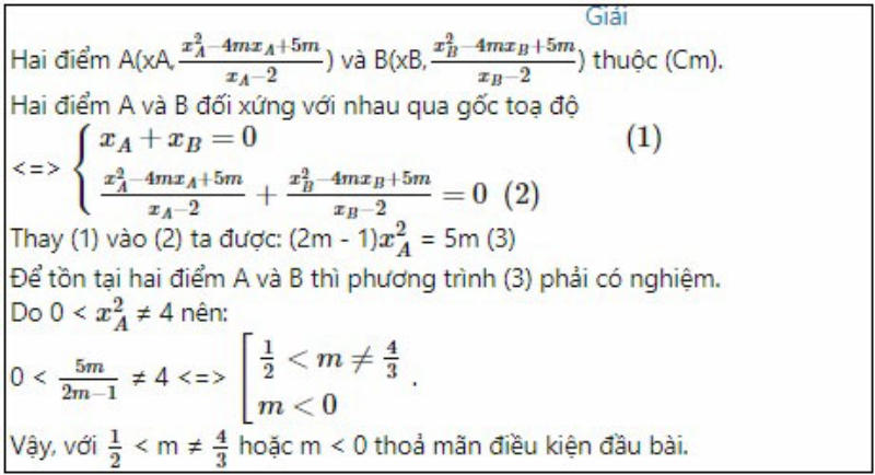 Các dạng toán về tâm đối xứng của đồ thị hàm số