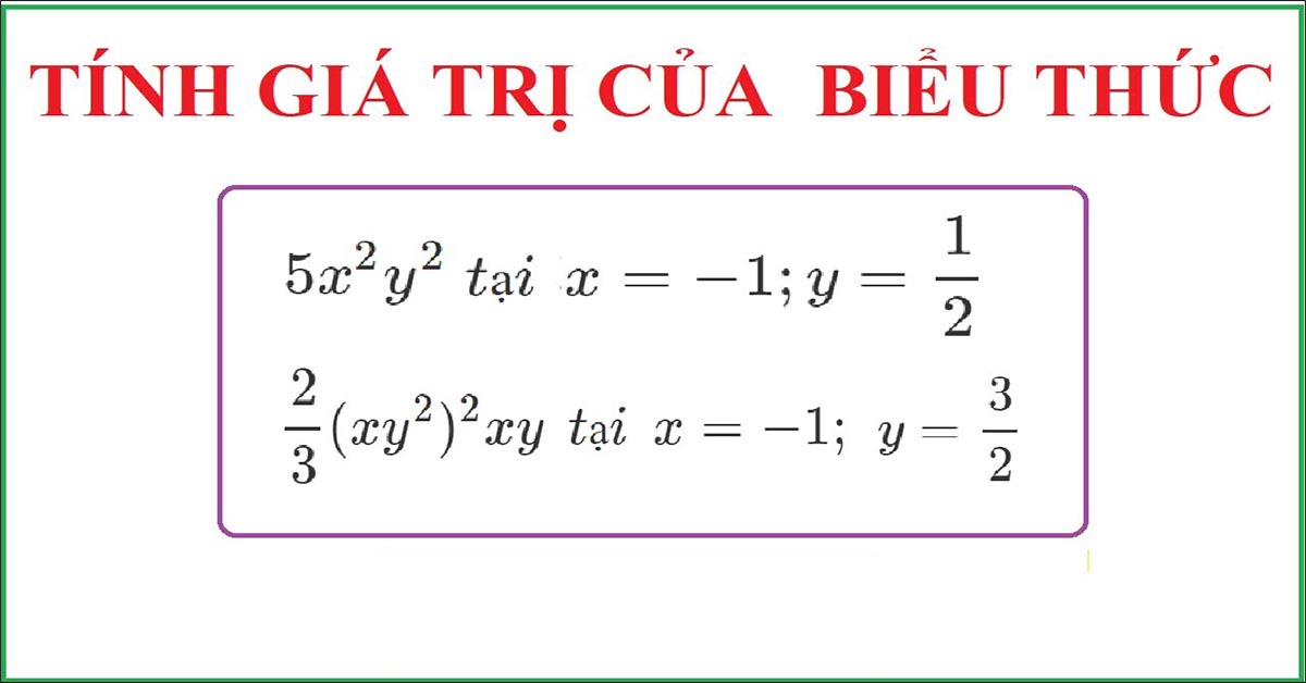 tính giá trị biểu thức lớp 6