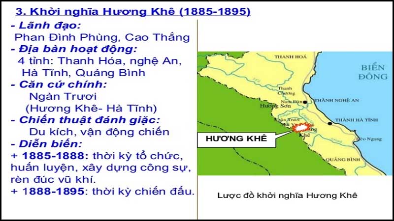 Cuộc khởi nghĩa Hương Khê được coi là điển hình nhất trong phong trào Cần Vương