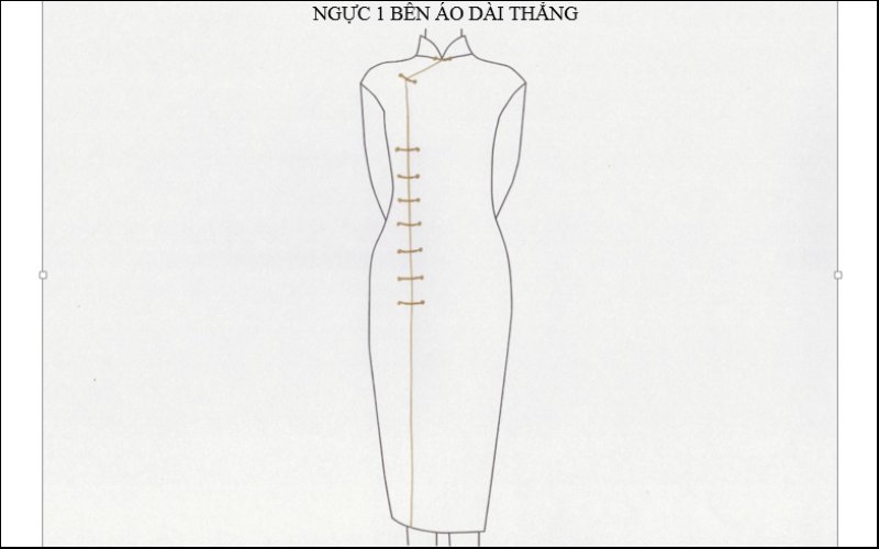 Kiểu ngực áo 1 bên dài thẳng