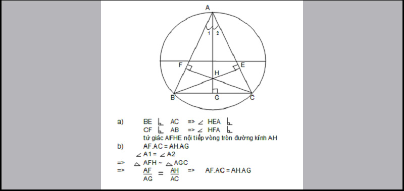 Tứ giác AEHF nội tiếp
