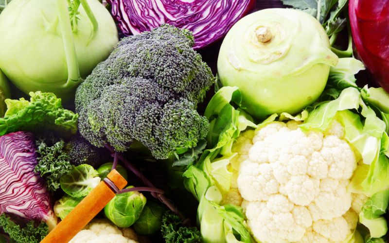 Rau họ cải chứa nhiều axit folic
