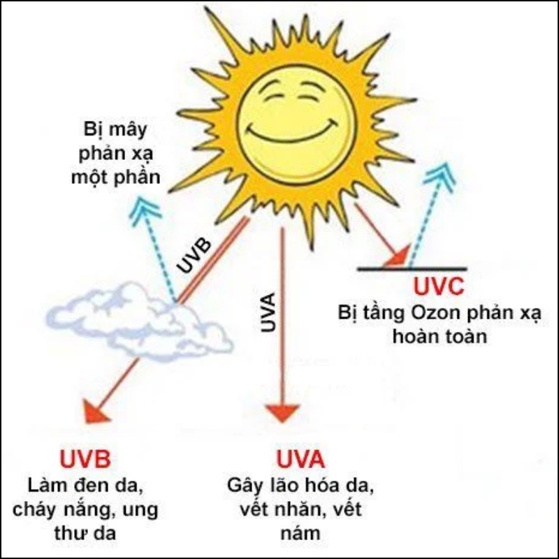Tia UVC bị tầng Ozon phản xạ hoàn toàn