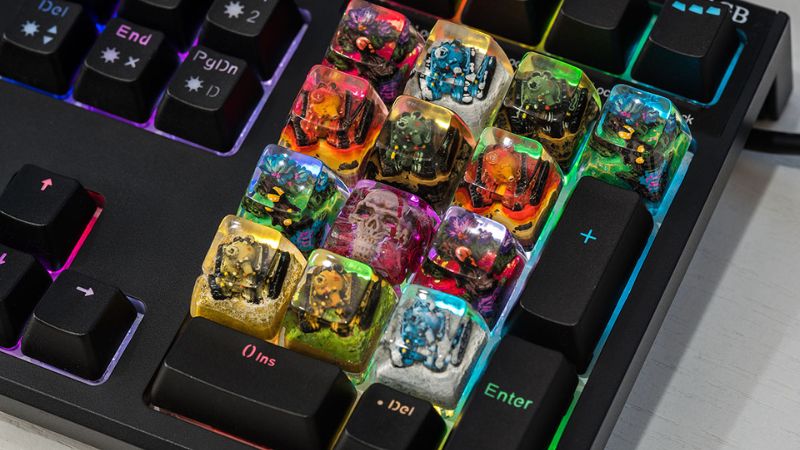 Keycap là phần nút in các kí tự chữ và số bọc bên ngoài switch