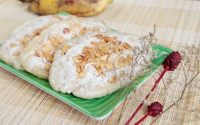 Thành phẩm món kem chuối béo ngậy