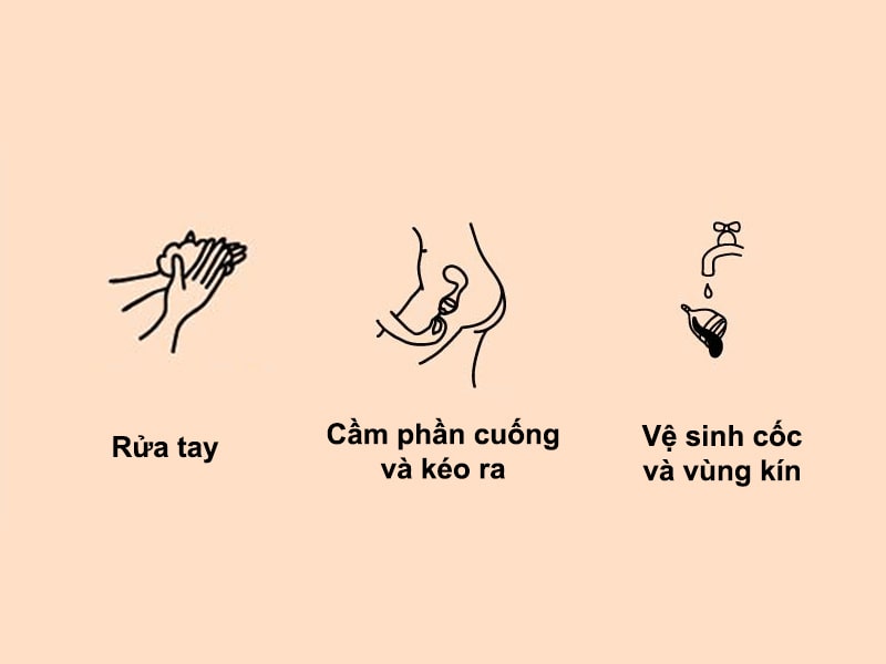 Hướng dẫn chi tiết cách tháo cốc nguyệt san ra ngoài