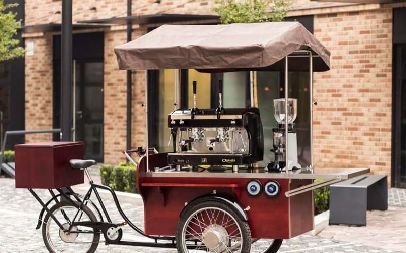 Xe đẩy cafe take away đường phố