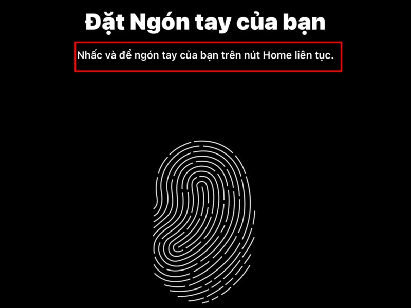 thực hiện theo các bước hướng dẫn trên thiết bị